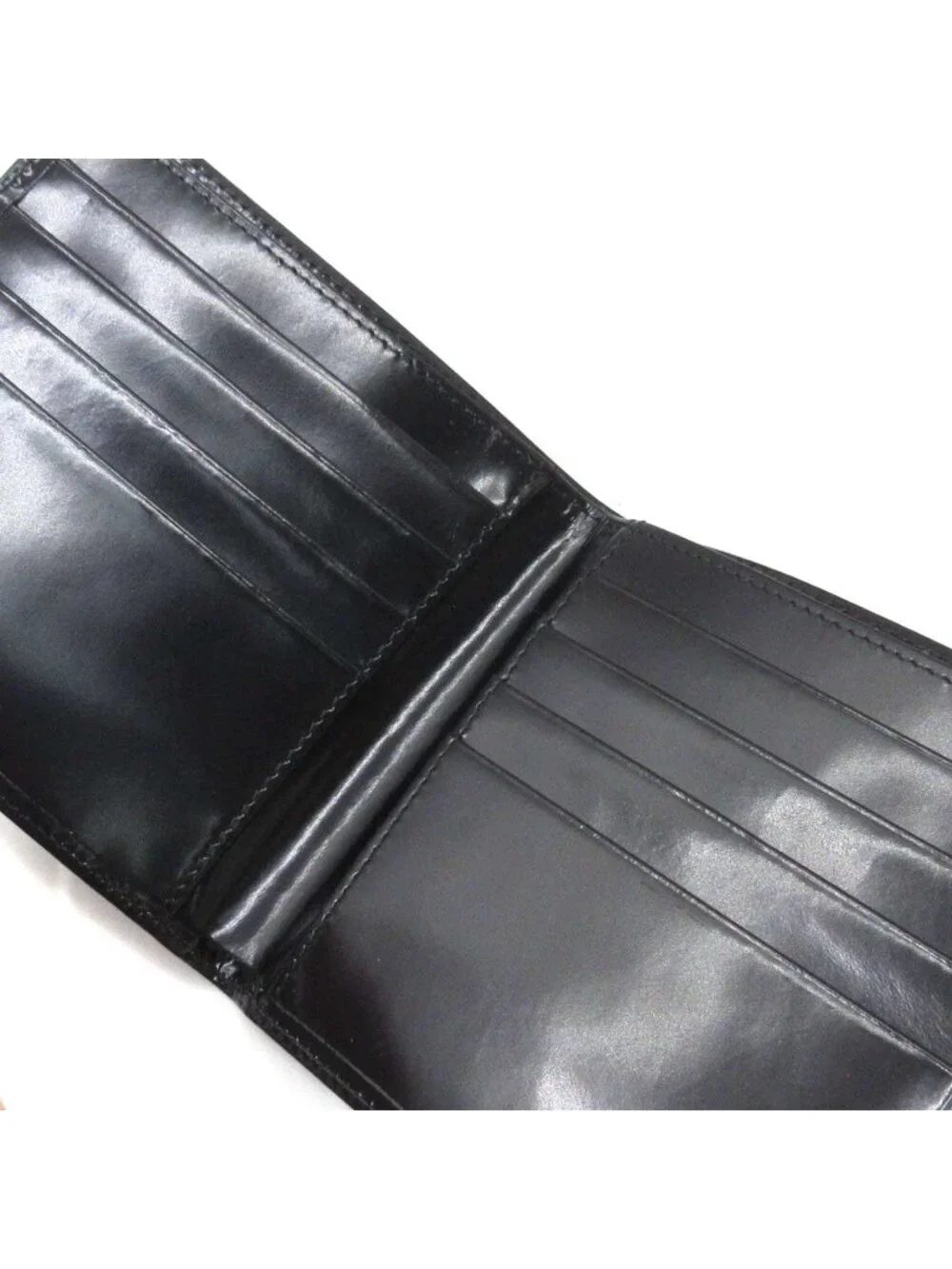 Versace Gianni Glass the Bifold Wallet Billfold Metal Medusa Black